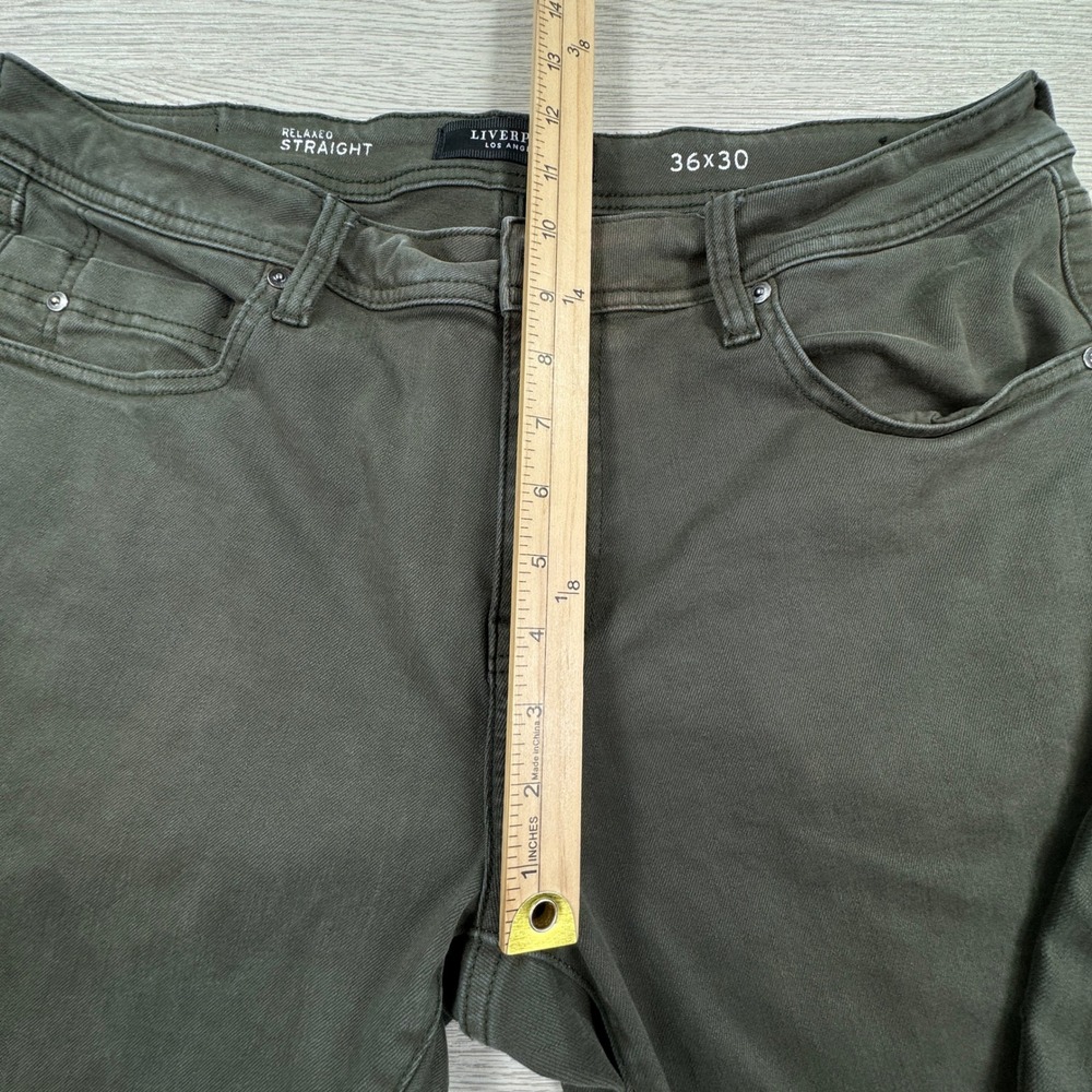 Liverpool Mens Pants Relaxed Straight Pistachio Green 36x30 Stretch Twill Casual - Picture 4 of 9